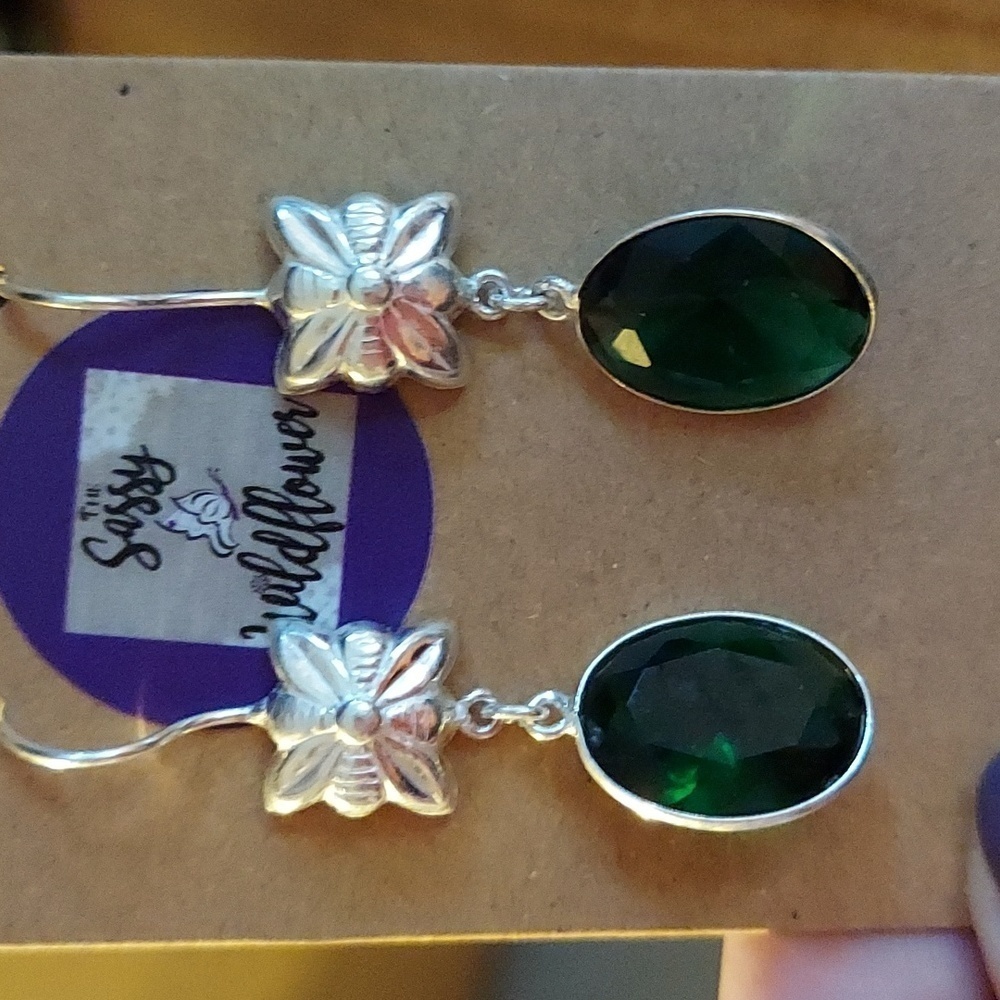 CHROME Diopside Sterling Silver Earrings